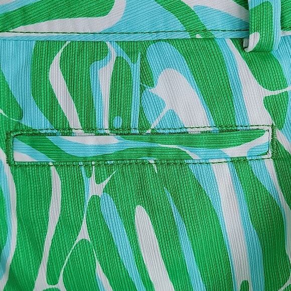 Lilly Pulitzer Women's The Chipper Short in Green Blue White Size 0 ALTERED FLAW - Picture 5 of 13